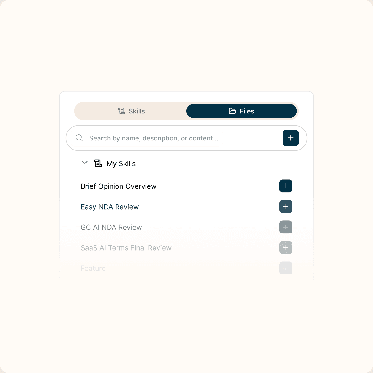 GC AI Projects holding a matter's documents and history