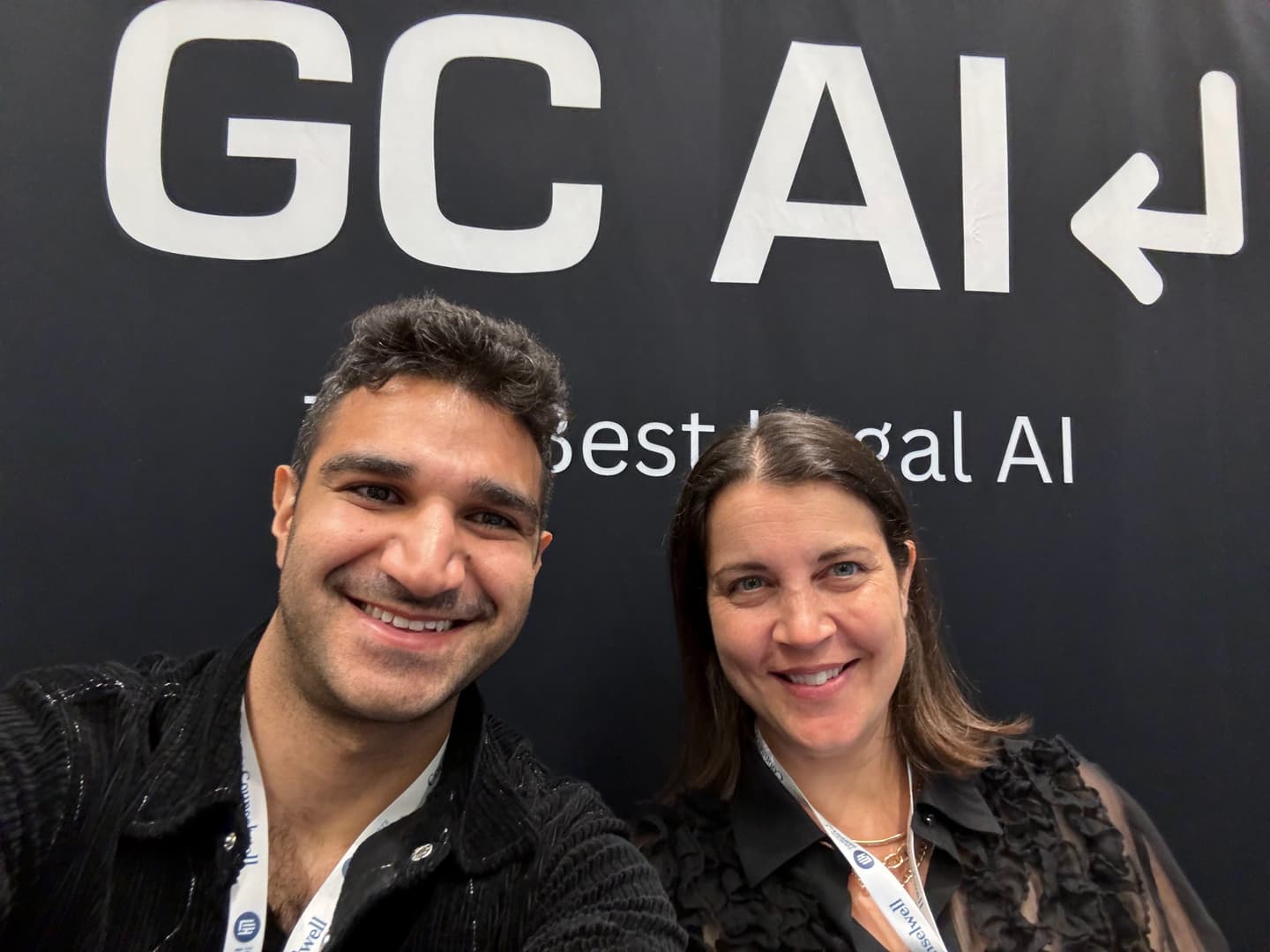 Cofounders Bardia Pourvakil and Cecilia Ziniti taking a selfie together